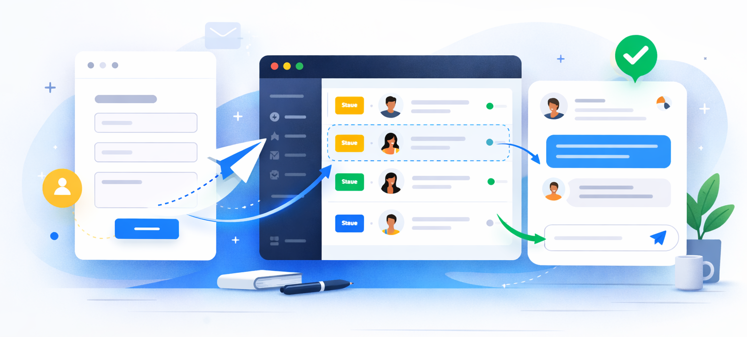 Inquiry inbox artwork illustration